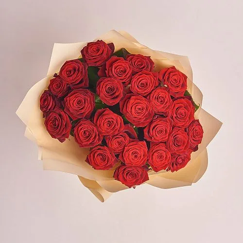 Фото Букет из 25 бордовых роз