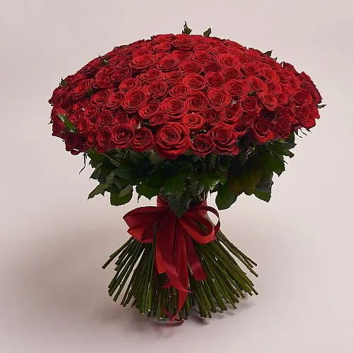 Фото 201 темно-красная роза (70 см)