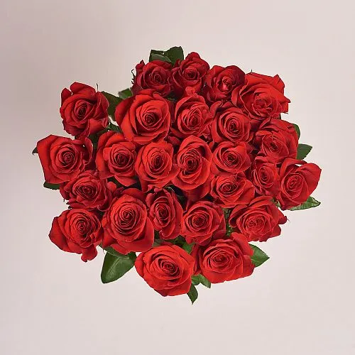 Фото 25 красных роз (80 см)