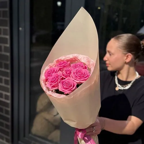 Фото Букет из роз «Розовый флер»