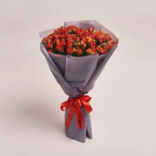 25 красно-желтых роз (50 см) фото №1 Фото 25 красно-желтых роз (50 см)