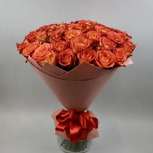 Букет из роз «Апельсиновое утро» фото №1 Фото Букет из роз «Апельсиновое утро»