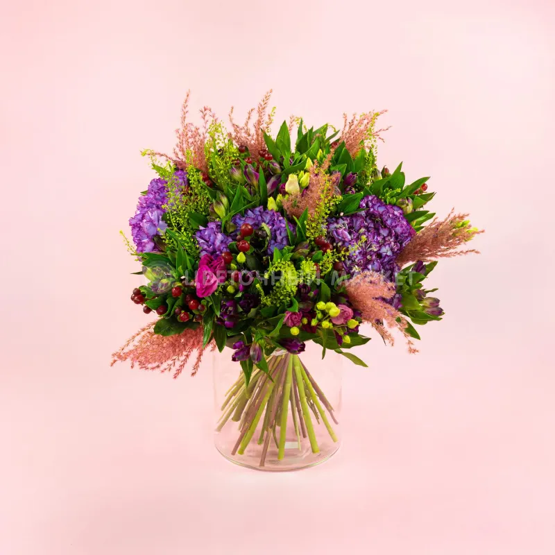 Букет в вазе «Краски лета» фото № Фото Букет в вазе «Краски лета»