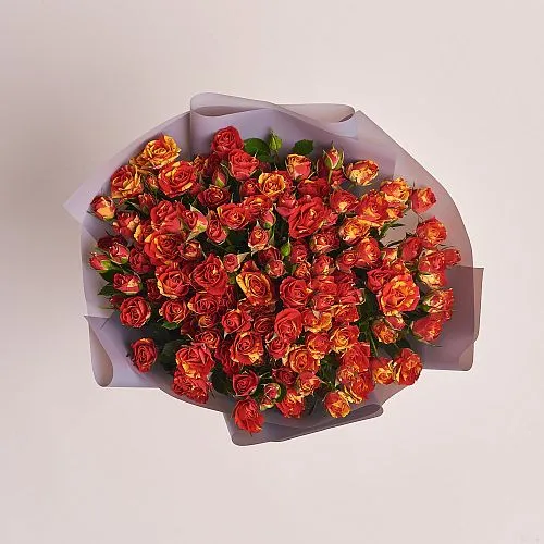 25 красно-желтых роз (50 см) фото №2 Фото 25 красно-желтых роз (50 см)