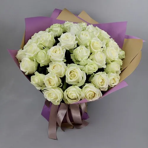 Букет из роз «Белое облачко» фото №2 Фото Букет из роз «Белое облачко»